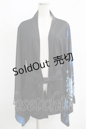 画像: NieR Clothing / 着物袖カーディガン  黒 H-25-05-06-054-PU-TO-KB-ZH