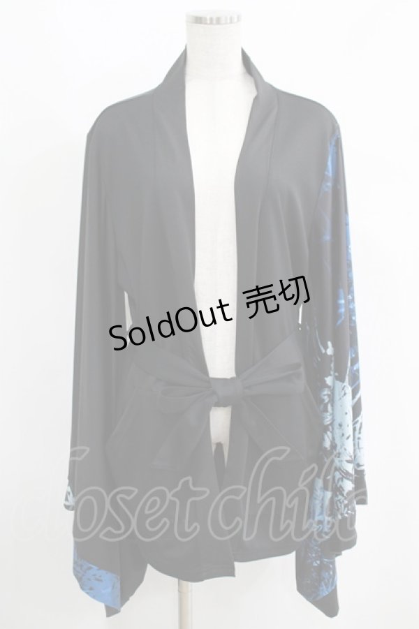 画像1: NieR Clothing / 着物袖カーディガン  黒 H-25-05-06-054-PU-TO-KB-ZH (1)