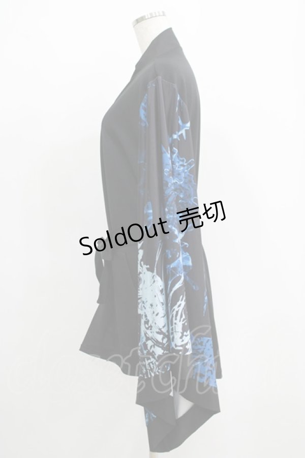 画像2: NieR Clothing / 着物袖カーディガン  黒 H-25-05-06-054-PU-TO-KB-ZH (2)