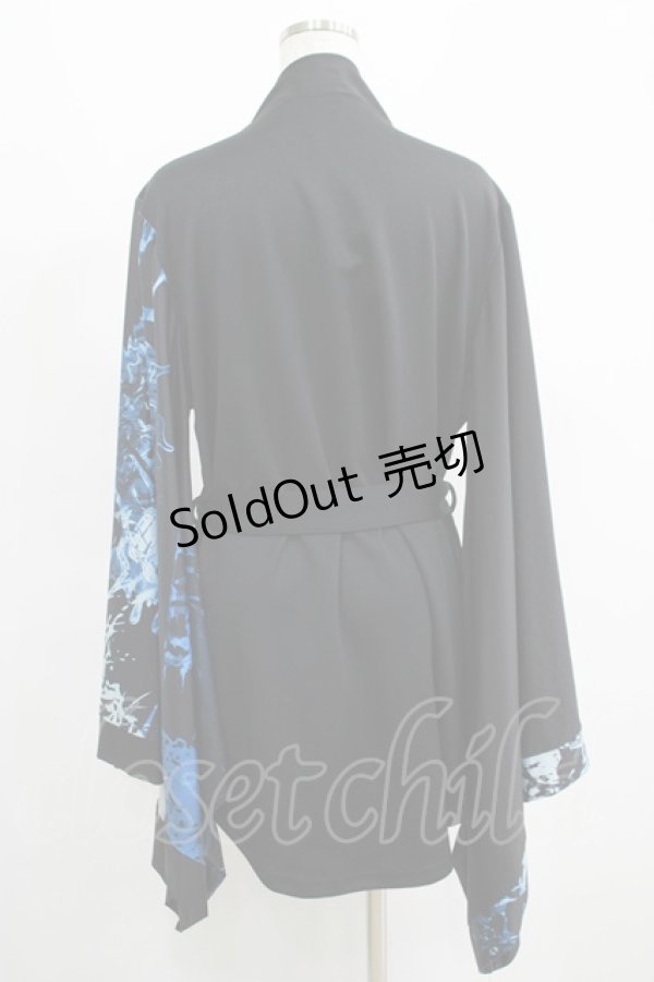 画像3: NieR Clothing / 着物袖カーディガン  黒 H-25-05-06-054-PU-TO-KB-ZH (3)