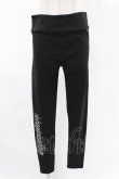 画像1: NieR Clothing / プリントレギンスパンツ F 黒 H-25-05-06-1005-PU-PA-KB-ZH (1)