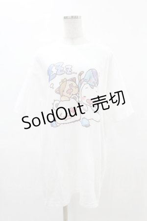 画像: NieR Clothing / プリント半袖CUTSEW XL 白 H-25-05-06-1040-PU-TO-KB-ZH