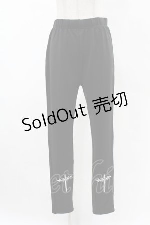 画像: NieR Clothing / プリントレギンスパンツ F 黒 H-25-05-06-1006-PU-PA-KB-ZH