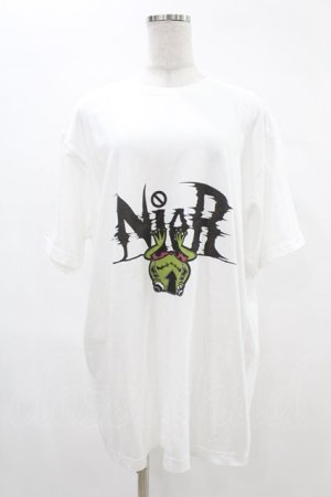 画像: NieR Clothing / プリント半袖CUTSEW XL 白 H-25-05-06-1042-PU-TO-KB-ZH