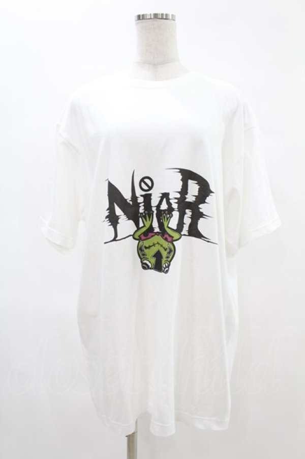 画像1: NieR Clothing / プリント半袖CUTSEW XL 白 H-25-05-06-1042-PU-TO-KB-ZH (1)