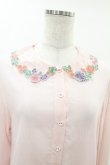 画像4: Jane Marple / Flower embroidery collar blouse  ピンク H-25-05-06-1012-JM-BL-KB-ZH (4)