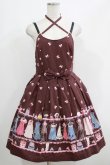 画像1: Emily Temple cute / クローゼットウエストリボンノースリーブワンピース  ブラウン H-25-05-06-012-ET-OP-KB-ZH (1)