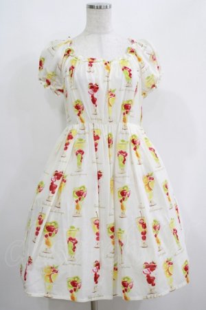 画像: Jane Marple / Gelee de Fruitsのスモックワンピース M アイボリー H-25-05-06-015-JM-OP-KB-ZH