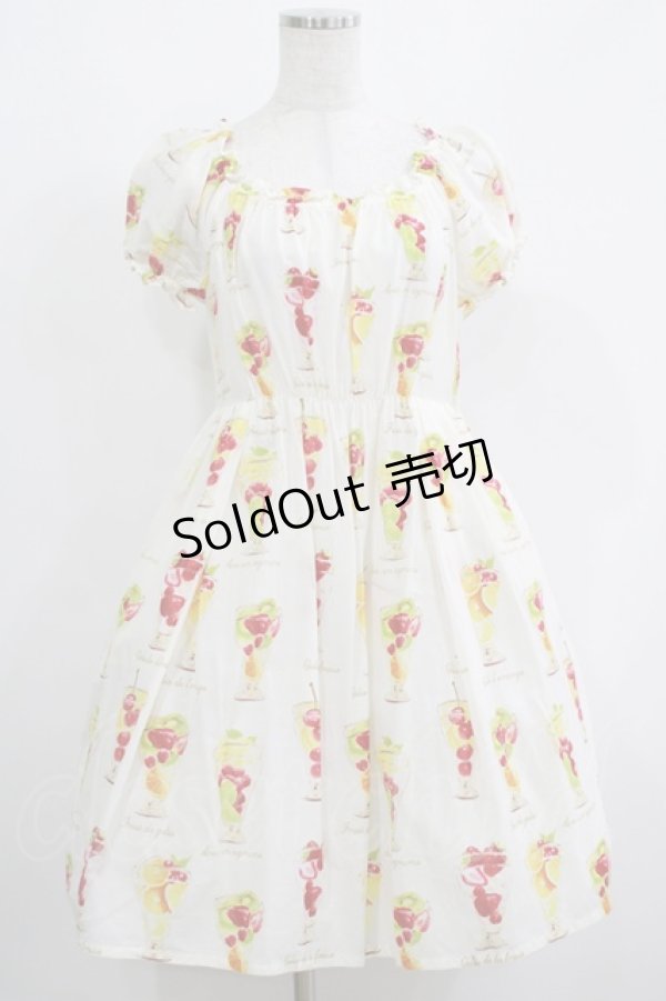 画像1: Jane Marple / Gelee de Fruitsのスモックワンピース M アイボリー H-25-05-06-015-JM-OP-KB-ZH (1)