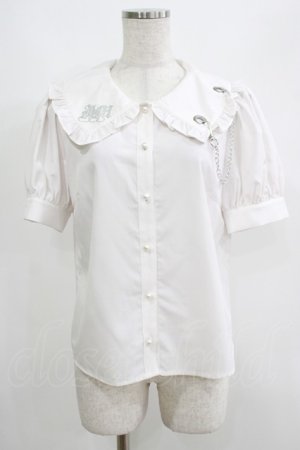 画像: Jamie エーエヌケー / 衿チェーンブラウス M オフ H-25-05-07-048-LO-BL-NS-ZH