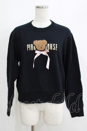 画像: PINK HOUSE / misako×erinkoくまワッペントレーナー 3（M) ブラック H-25-05-07-049-LO-TO-NS-ZH