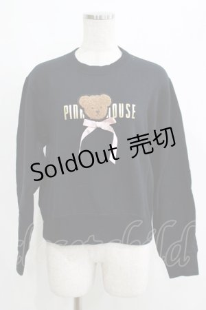 画像: PINK HOUSE / misako×erinkoくまワッペントレーナー 3（M) ブラック H-25-05-07-049-LO-TO-NS-ZH