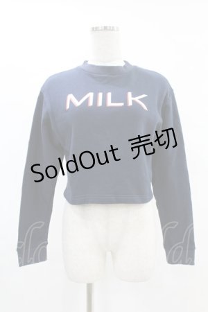 画像: MILK / ロゴショートトレーナー  ネイビー H-25-05-07-1034-ML-TO-KB-ZH