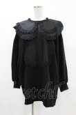 画像1: Candy Stripper / FRILL COLLAR SWEAT  ブラック H-25-05-07-1035-PU-TO-KB-ZH (1)