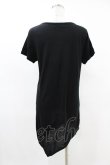 画像2: BPN FOR MEN / プリントアシメカットソー  黒 H-25-05-07-1037-GO-TO-KB-ZH (2)