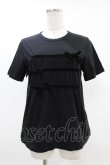 画像1: Jane Marple / ベルベットリボントリミングTシャツ  ブラック H-25-05-07-1038-JM-TO-KB-ZH (1)