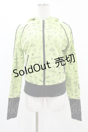 画像: TOXIC STAR / 総柄ワッペンパーカー  ライム H-25-05-07-1054-PU-TO-KB-ZH