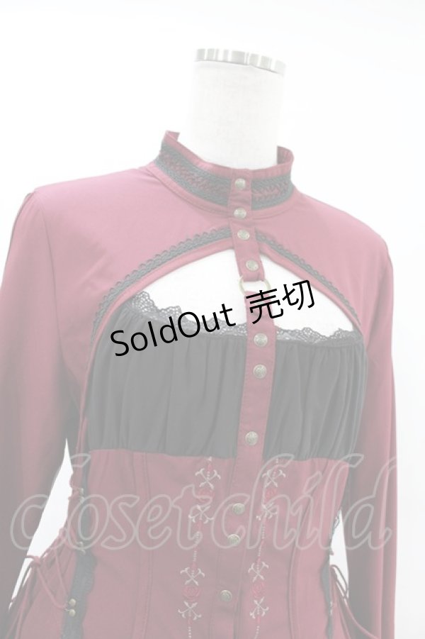 画像4: Ozz oneste / Rosy clown ワンピース ボルドー H-25-05-07-1017-OO-OP-KB-ZH (4)