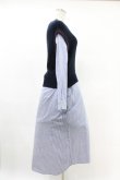 画像3: Jane Marple Dans Le Salon / Tilden vest and stripe trompe-l'oeil dress  ネイビー×ブルー H-25-05-07-1018-JM-OP-KB-ZH (3)