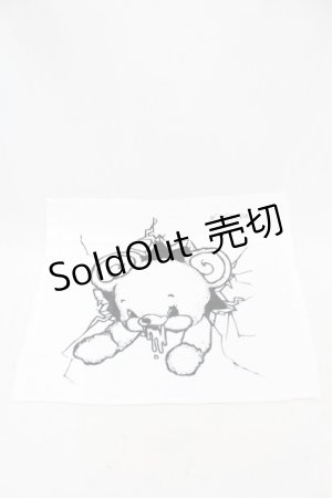 画像: yaponskii / よだれベアプリントタオル  白 H-25-05-07-1002-PU-ZA-KB-ZH