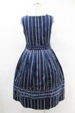 画像2: Jane Marple / Ribbon stripe jacquardのドミトリードレス  ネイビー H-25-05-07-1020-JM-OP-KB-ZH (2)