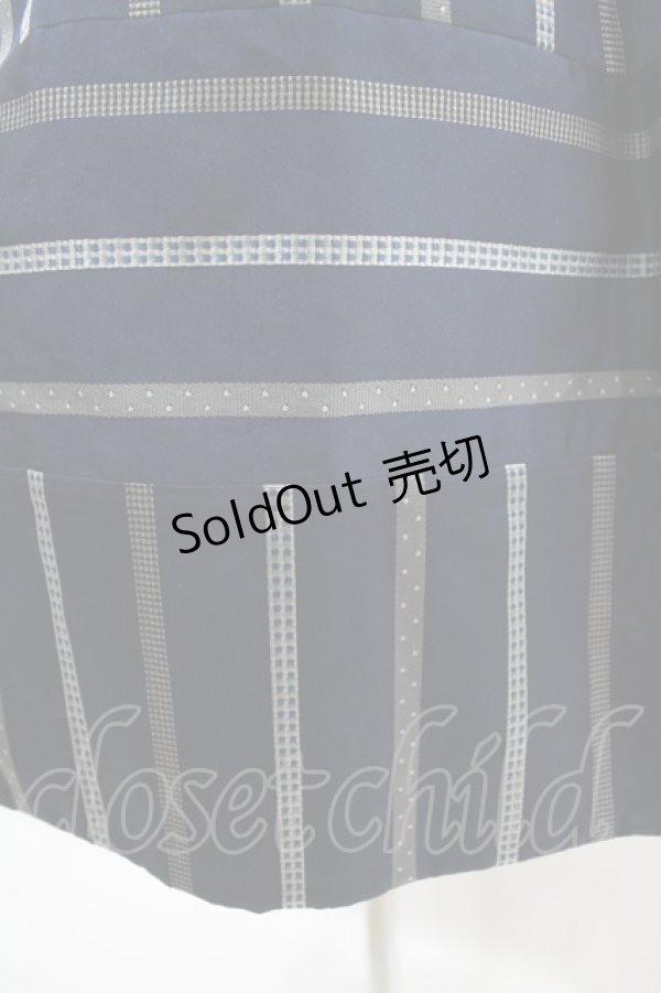 画像5: Jane Marple / Ribbon stripe jacquardのドミトリードレス  ネイビー H-25-05-07-1020-JM-OP-KB-ZH (5)