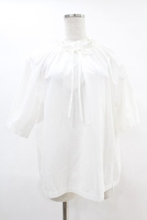 画像: Jane Marple Dans Le Salon / Drawstring collar blouse  白 H-25-05-07-1030-JM-BL-KB-ZH