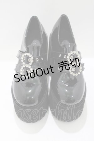 画像: Bubbles / ダブルバックル厚底シューズ 39（24.0cm〜24.5cm） ブラック H-25-05-07-077-CA-SH-NS-ZH