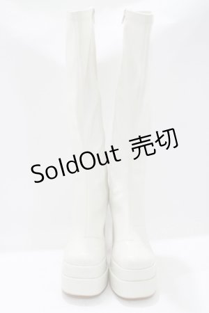 画像: Royal Party / プラットフォームロングブーツ L オフ H-25-05-07-079-GO-SH-NS-ZH