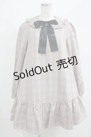 画像: Ank Rouge / チェックAラインワンピース M ブラウン H-25-05-07-018-CA-OP-NS-ZH