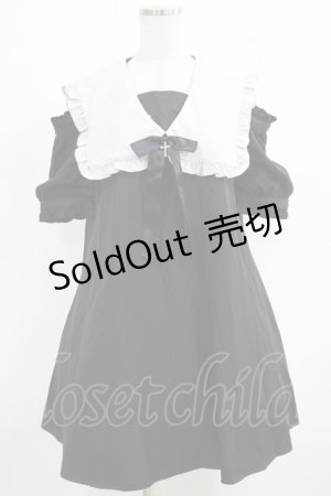 画像: Amavel / Noir CroixオープンショルダーAラインワンピース Free ブラック H-25-05-07-019-CA-OP-NS-ZH