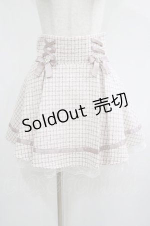 画像: Ank Rouge / ビジューリボンツイードスカート M ピンク H-25-05-07-025-CA-SK-NS-ZH