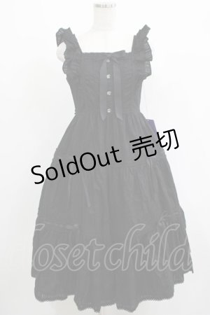 画像: Angelic Pretty / クレッシェンドティアードジャンパースカート Free ブラック H-25-05-07-003-AP-OP-NS-ZH