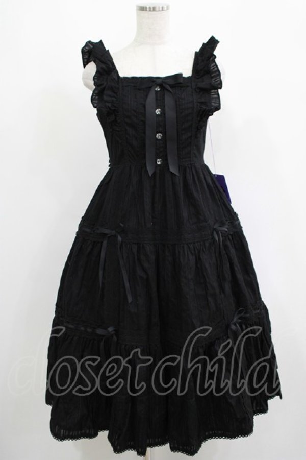画像1: Angelic Pretty / クレッシェンドティアードジャンパースカート Free ブラック H-25-05-07-003-AP-OP-NS-ZH (1)