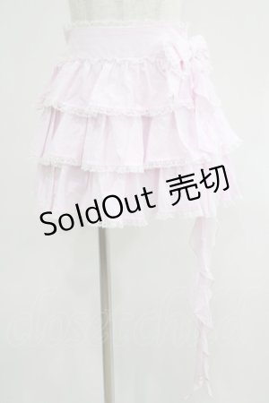 画像: AVENCHUMU / Ruffle frill ribbon tiered skirt Free ピンク H-25-05-07-026-LO-SK-NS-ZH