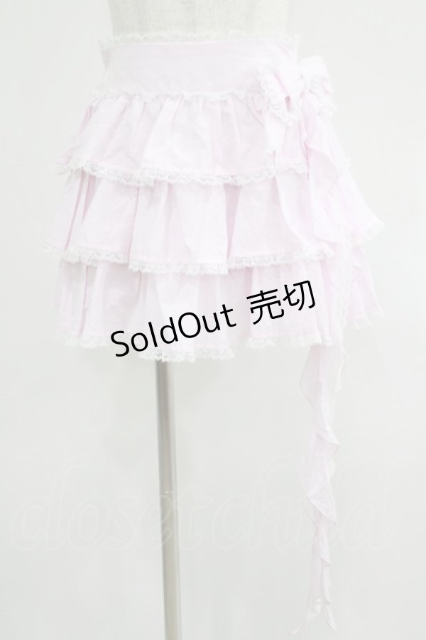 画像1: AVENCHUMU / Ruffle frill ribbon tiered skirt Free ピンク H-25-05-07-026-LO-SK-NS-ZH (1)