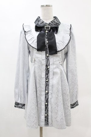 画像: Ank Rouge / ジャガードヨークワンピース M ブルー H-25-05-08-040-CA-OP-NS-ZH