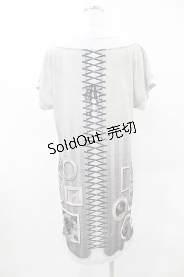画像2: abilletage / FrameシリーズTシャツワンピース Free White frame H-25-05-08-042-GO-OP-NS-ZH (2)