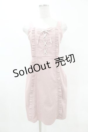 画像: Honey Cinnamon / レースアップワンピース Free ピンク H-25-05-08-043-LO-OP-NS-ZH