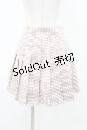 画像: Ank Rouge / ギンガムプリーツミニスカート M ピンク H-25-05-08-048-CA-SK-NS-ZH