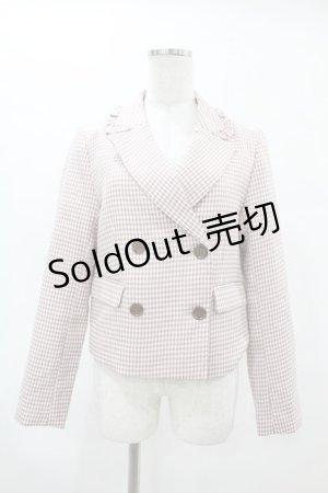 画像: Ank Rouge / ギンガムダブルジャケット M ピンク H-25-05-08-059-CA-JA-NS-ZH