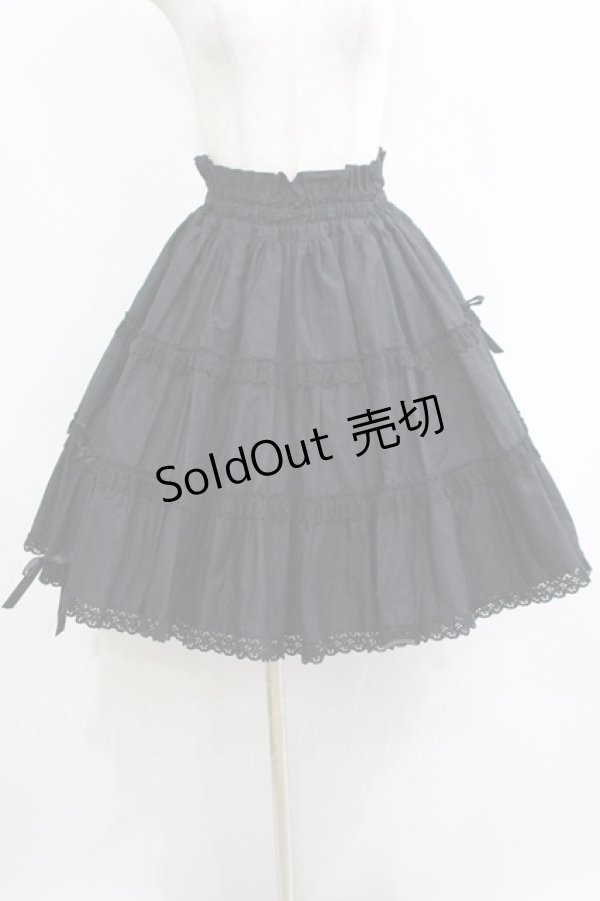 画像1: metamorphose / リボンティアードスカート  黒 H-25-05-08-1032-ME-SK-KB-ZH (1)