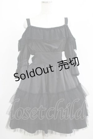 画像: Sheglit / "Francine"オフショルダーワンピース  黒 H-25-05-08-1003-EL-OP-KB-ZH
