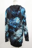 画像3: NieR Clothing / 総柄ZIPパーカー  黒×彼岸花青 H-25-05-08-1036-PU-TO-KB-ZH (3)