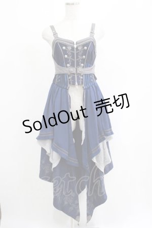 画像: Ozz oneste / 薔薇刺繍ナポレオン2Wayビスチェ  ブルー H-25-05-08-1015-OO-TO-KB-ZH