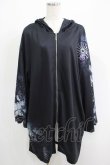 画像1: NieR Clothing / プリントZIPパーカー  黒×和柄九尾 H-25-05-08-1017-PU-TO-KB-ZH (1)