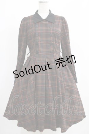 画像: Sheglit / "Cordelia"チェックワンピース  ブラウン H-25-05-08-1002-EL-OP-KB-ZH