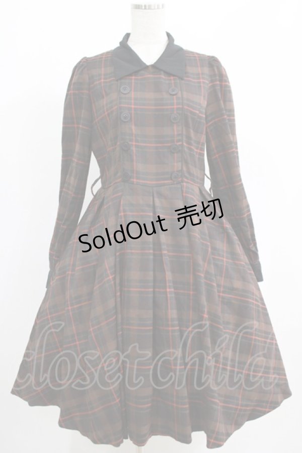 画像1: Sheglit / "Cordelia"チェックワンピース  ブラウン H-25-05-08-1002-EL-OP-KB-ZH (1)