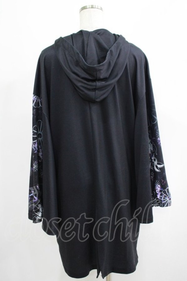 画像3: NieR Clothing / プリントZIPパーカー  黒×和柄九尾 H-25-05-08-1017-PU-TO-KB-ZH (3)