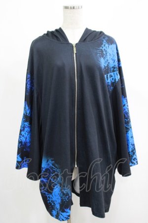 画像: NieR Clothing / プリントZIPパーカー  黒×彼岸花 H-25-05-08-1018-PU-TO-KB-ZH